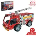 Развивающий конструктор Пожарная машина, металлический , 292 детали