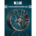 Диск автомобильный K&K Вудроф 7x18/5x108 D60,1 ET33 Кварц