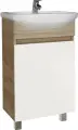 Тумба под раковину без столешницы Grossman Поло 50 дуб сонома светлый, белый глянцевый