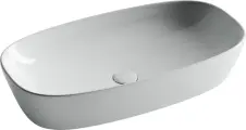 Накладная раковина Ceramicanova Element CN5040 70 фарфоровая, без отверстия под смеситель, раковина для ванной, 70 см, прямоугольная, белая