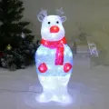 Светодиодная фигура «Олененок в кофточке», авторежим, 30 LED, акрил/металл, 17×13×41 см, белый