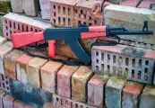 Детский игрушечный автомат АК 47 из дерева, 67 см