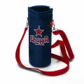 Термочехол хоккейный для бутылки ЦСКА, 24см, жесткий каркас, синий, плечевой ремень