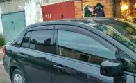 Дефлекторы окна Nissan Tiida (Ниссан Тиида) 2004-2014 седан