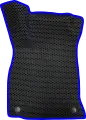 ЕВА коврик водительский для Audi A4 B9 (2015-н. в.) / Ауди А4В9 / Черные соты / Синий кант
