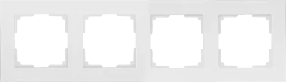 Рамка для розеток и выключателей Werkel Favorit 4 поста стекло цвет белый