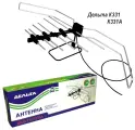 Антенна комнатная Дельта К331А 12V (активная, МВ-ДМВ, с б/п, 6-25 дБ, коробка)