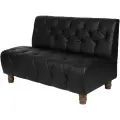 Диван прямой модуль 120х74х86 см, нераскладной, черная экокожа