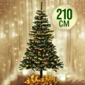 Елка новогодняя искусственная 210 см, 500 веток, Magic Craft для праздника на Новый Год и Рождество ель сосна пушистая с железной основой подставкой напольная