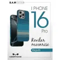 Чехол Keephone Kевлар, для iPhone 16 Pro, карбон, защита камеры, беспроводной заряд
