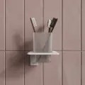 Подстаканник одинарный, матовое стекло, сплав металлов, Slide, белый матовый, IDDIS.