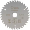Диск пильный, Круг отрезной по дереву с тефлоновым покрытием для дисковых пил, циркулярных пил, торцовочных пил 36Т, CUTOP Profi plus, 130 х 1,1/1,8 посадочный диаметр 20/16/12 мм