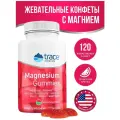 Trace Mineral MAGNESIUM Gummies Watermelon / mагнезиум Гаммис со вкусом Арбуз, жевательные таблетки 2,41 г 120 табл.