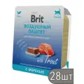 Brit Набор 28 шт Воздушный паштет с форелью для стерилизованных кошек 2.8 кг
