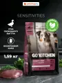 GO'KITCHEN утка с овощами, полнорационный беззерновой сухой корм для щенков и собак всех возрастов с чувствительным пищеварением, 1,59 кг