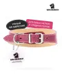Ошейник-селедка Mr. Kranch для собак с QR-адресником, 29-35см, малиновый