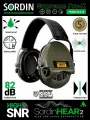Наушники активные SORDIN Supreme Pro-X with Leather, хаки/черная кожа