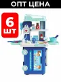 Набор доктора детский в чемодане игровой Play Okay 3в1 с аксессуарами для мальчиков и девочек / сюжетно ролевая игра, 6 наборов