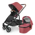 Детская коляска 2в1 UPPAbaby Cruz V2, цвет Lucy (Малиновый), артикул производителя 0420-CRZ-EU-LCY / 0920-BAS-EU-LCY