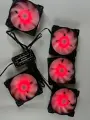 Вентиляторы черные RGB для корпуса 120мм подсветкой , набор 6 кулеров+крепеж+контроллер с пультом
