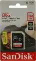 Карта памяти SanDisk SD 256 ГБ Class 10, V10, A1, UHS-I, R 100 МБ/с, 1 шт, серый