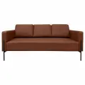 Диван прямой Офис подлокотниками, коричневая эко-кожа. Офис, салон красоты, зона ожидания, прихожая, гостиная