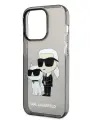 Lagerfeld для iPhone 14 Pro чехол PC/TPU NFT Karl & Choupette Hard Translucent Black