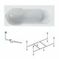 Ванна акриловая AM.PM X-Joy 170x70 3 в 1: ванна, каркас, слив-перелив, душевая и релакс зоны, литьевой акрил, вакуумная формовка, усиленный корпус