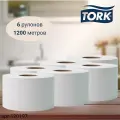 Туалетная бумага Tork Universal, в рулонах, система T2, 200 м, 1сл, белая, 6 рулонов (арт: 120197)