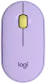 Мышь Logitech PEBBLE M350, беспроводная, оптическая, LED-сенсор, дизайн, цвет Purple