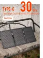 Солнечная панель складная 30Вт TypeC портативная туристическая батарея быстрая зарядка тайпси телефона, повербанка