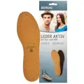Стельки для обуви BERGAL Active Leather размер 37, натуральная кожа, уголь, тонкие