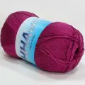 Пряжа SEAM Анна твист (Сеам), малина - 320, 100% мерсеризованный хлопок, 5 мотков, 100 г, 500 м.