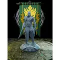 Миниатюра Фигурка RAID Shadow Legends - Taras the Fierce, Тарас Лютый 8,5см 1/24 (ФанАрт, Серая, предназначена для самостоятельной покраски)