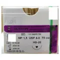 УЛЬТРАСОРБ мононить Полиглекапрон, USP 4-0 (МР 1,5) фиолетовая 75 см, с иглой Режущая HS-20, (25 шт/уп), шовный хирургический материал Линтекс (Россия)