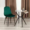 Стул для кухни TetChair BREEZE (mod. JSC-58) 1 шт, велюр, зеленый/черный