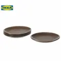 Набор тарелок IKEA FARGKLAR 4 шт. 20 см, светло-серый