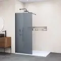 Душевая перегородка RGW WA-002B Walk-in 35100211-34 110 см, профиль черный матовый, стекло тонированное