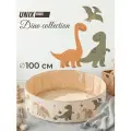 Детский сухой бассейн без шариков UNIX Kids Dino 100 см Green, складной, для дома и дачи Динозавр