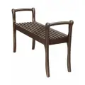 Мебелик Скамья для прихожей с подлокотниками массив, каркас орех Орех