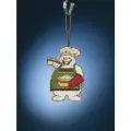 Набор для вышивания Mill Hill #MH162135 Cooking Snowman (Повар - снеговик), Счетный крест, 6.3 x 8.9 см