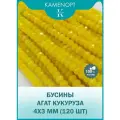 KamenOpt / Агат бусины граненые Кукуруза 4х3 мм, на нитке 38 см, цвет: Желтый