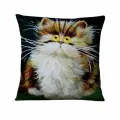 Подушка декоративная Котенок Семейка 40х40 велюр