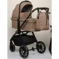 Детская универсальная коляска 2 в 1 Jovola Pepper, всесезонная с реверсивным блоком, темно - бежевый