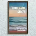 Рамка для фото 45х76 см, серия Light Frame, фоторамка багетная. Коричневый, классический профиль 32х24 мм. Пластик