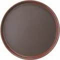 Поднос прорезиненный круглый Prohotel 355х355х25мм, полипропилен, коричневый