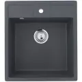 Мойка кухонная Ulgran U-406 -343 прямоугольная, 50x45, серая, матовая, черная, российская
