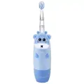 Детская электрическая звуковая зубная щетка Revyline RL025, цвет голубой
