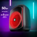 Колонка портативная Defender Boomer 50, 50 Вт, LED, bluetooth 5, FM, MP3, MicroSD. встроенный акк. 3600мАч - чёрная