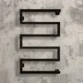 Moda-Quadro-2 80х50 (см) Полотенцесушитель водяной Черный Угловое подключение